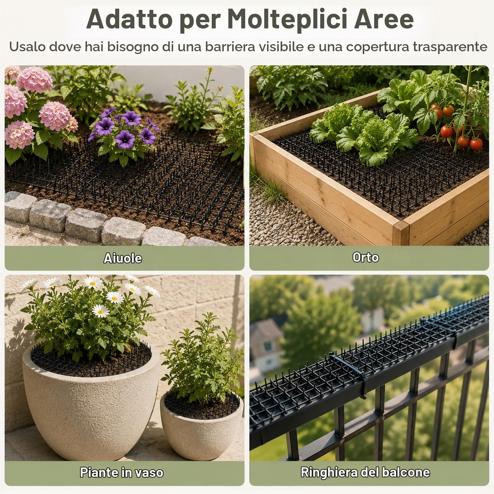 JMIATRY Dissuasori Per Gatti 400 x 30 cm, Tappetino Repellente per Gatti, Picchi Rete Anti Gatto per Animali Selvatici