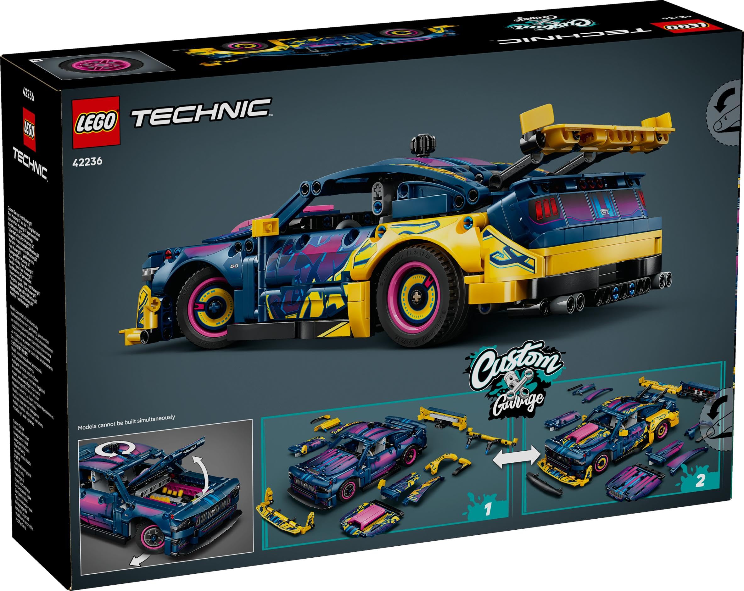 LEGO Technic Warsztat tuningowy: samochód Ford Mustang GT 42236 | Model samochodu, klocki konstrukcyjne Technic, prezent dla fana motoryzacji, zabawka dla 10-latka, 973 elementy