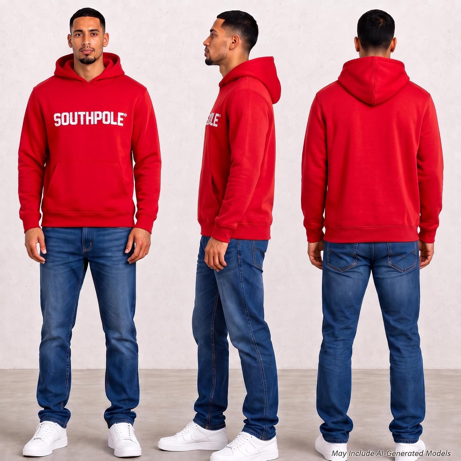 Southpole Mens Active Graphic Pullover Hoodie Kangaroo Pockets image 2