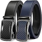 CHAOREN Ceintures à cliquet pour hommes paquet de 2 - 1 Ceintures en cuir de 3/8" Hommes
