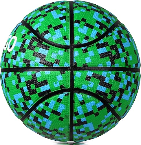 Miniatura 3 de Pelota de baloncesto oficial de goma para interiores y exteriores, tamaño 34567 para niños, jóvenes, adolescentes, niños y niñas, ideas de regalo