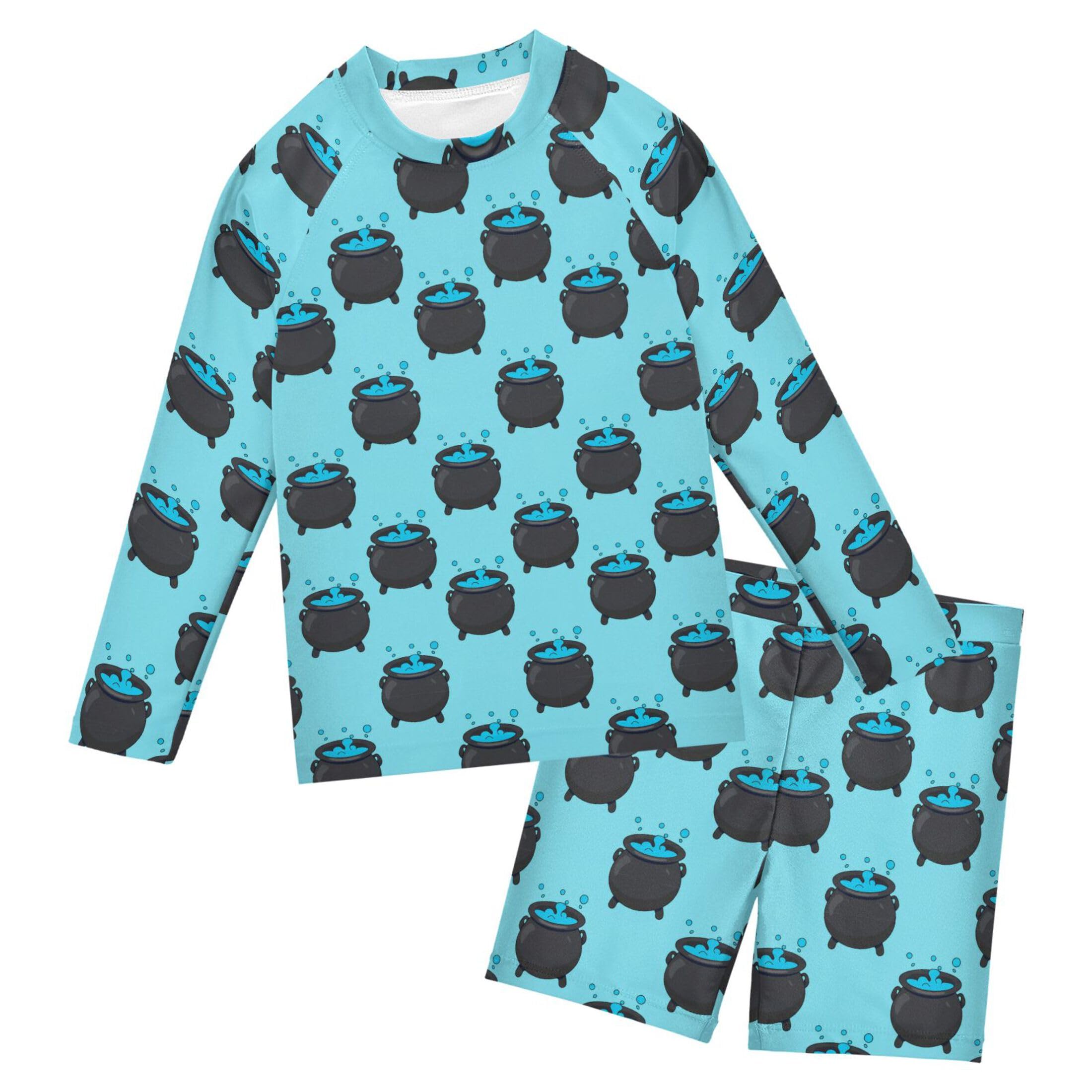 Black Boiler Baby Boys' Toddler Long Sleeved Rashguard Swim Bathing Suit Set B0404865