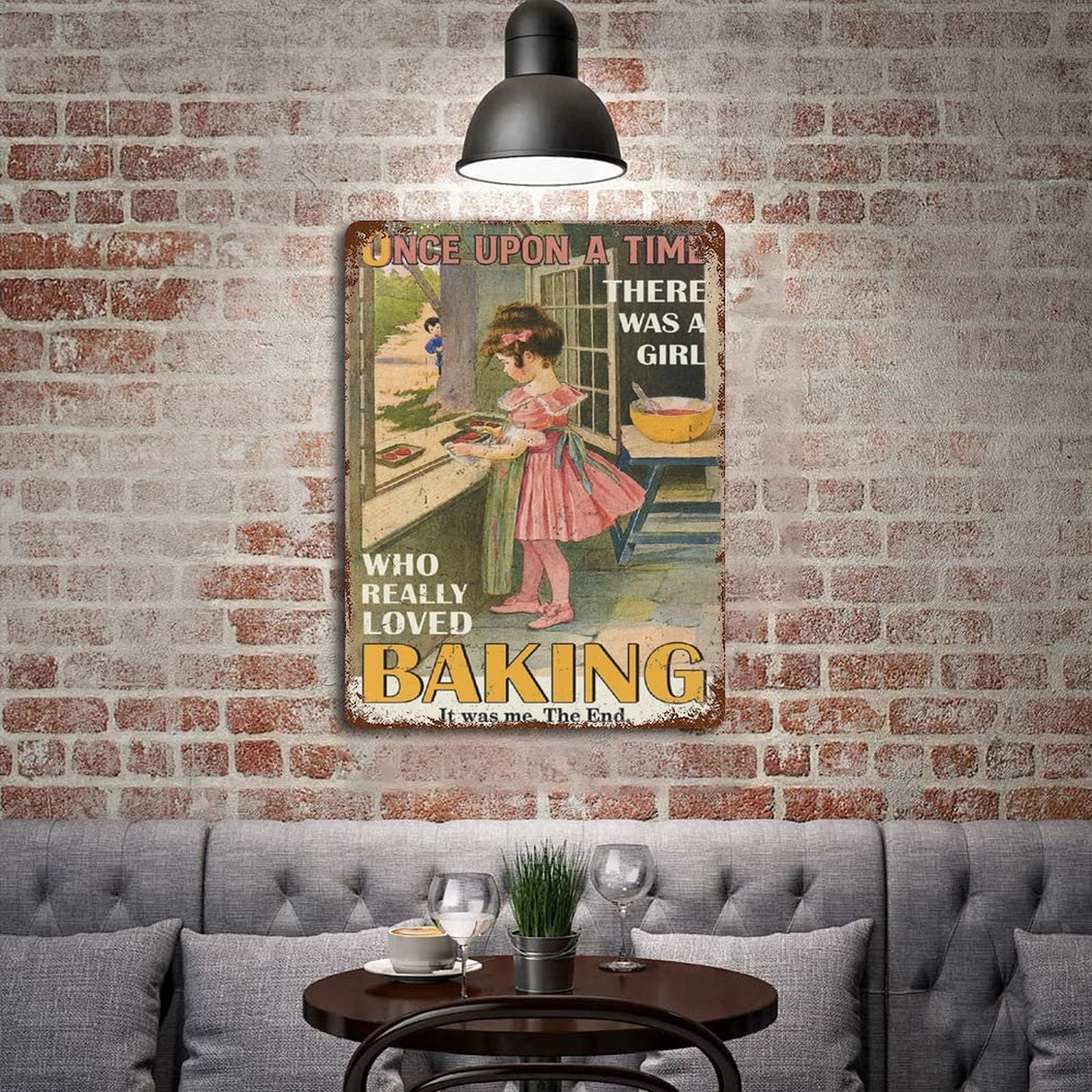 Insegna In Metallo WEIMEILD 'Coniglio Once Upon A Time' – 20,3 X 30,5 Cm, Vintage Per Pub, Bar, Giardino - 3
