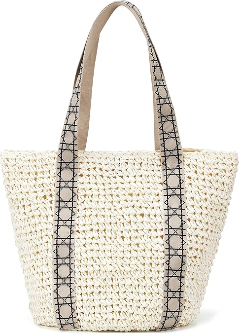 Beach Bags for Women - Summer Straw Bag Cute Woven Tote Purse for Vacation Travel