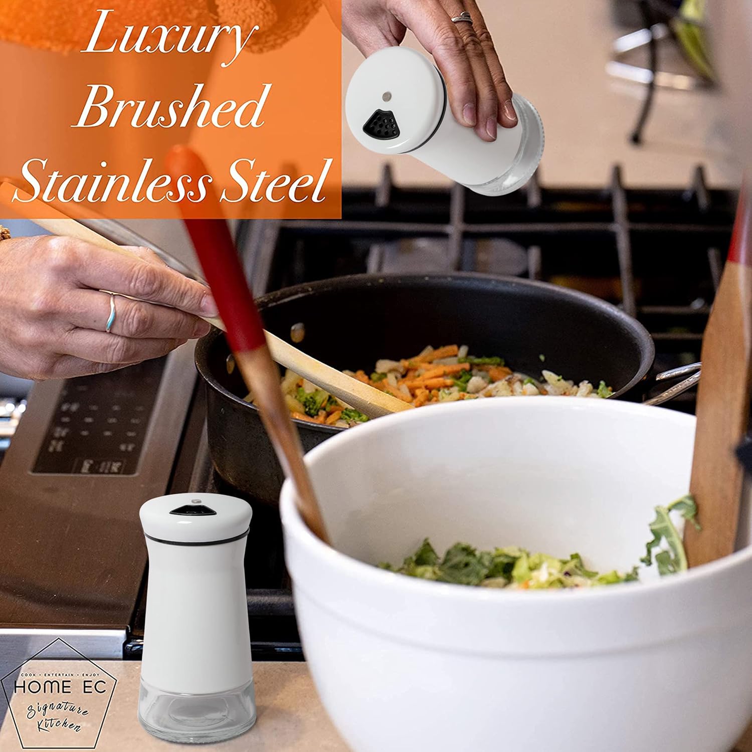 Buy HOME EC Glass Salt and Pepper Shakers Set with Adjustable Pour