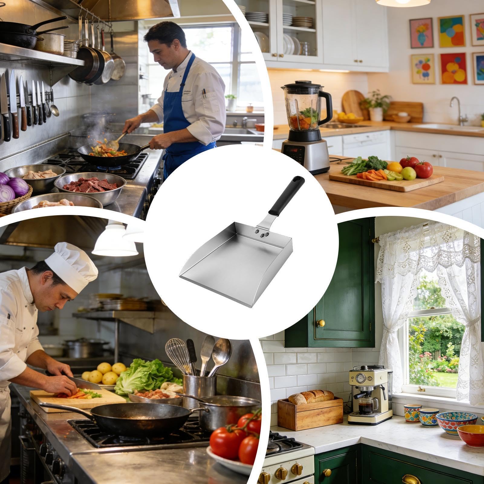 Espátula Grande Para Plancha De Cocina Pala En Forma De Cuchara Para