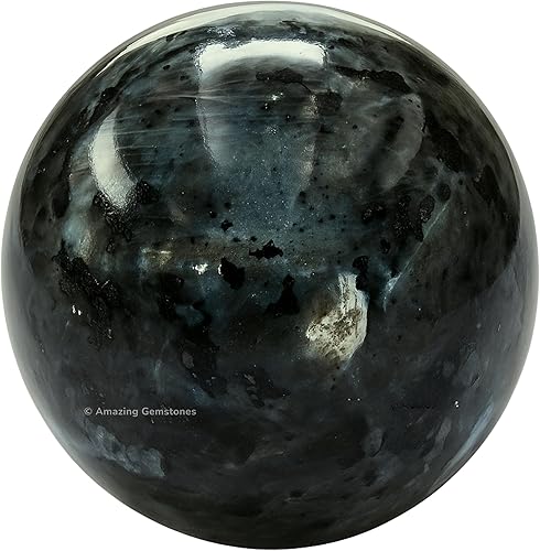 Vista 311 de Amazing Gemstone Black Tourmaline Crystal Ball with Stand - 2" Inches Crystal Sphere Meditation Balls for Witchcraft and Decorative Balls