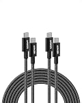 Anker USB C to USB C Cable (10FT, 2Pack), Type-C 100W Charger Cord Fast Charging for iPhone 17/16 Series,MacBook Pro 2020,Pixel and More(USB 2.0,Black)