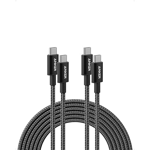 Anker USB C to USB C Cable (10FT, 2Pack), Type-C 100W Charger Cord Fast Charging for iPhone 17 Series,MacBook Pro 2020,Pixel and More(Black)
