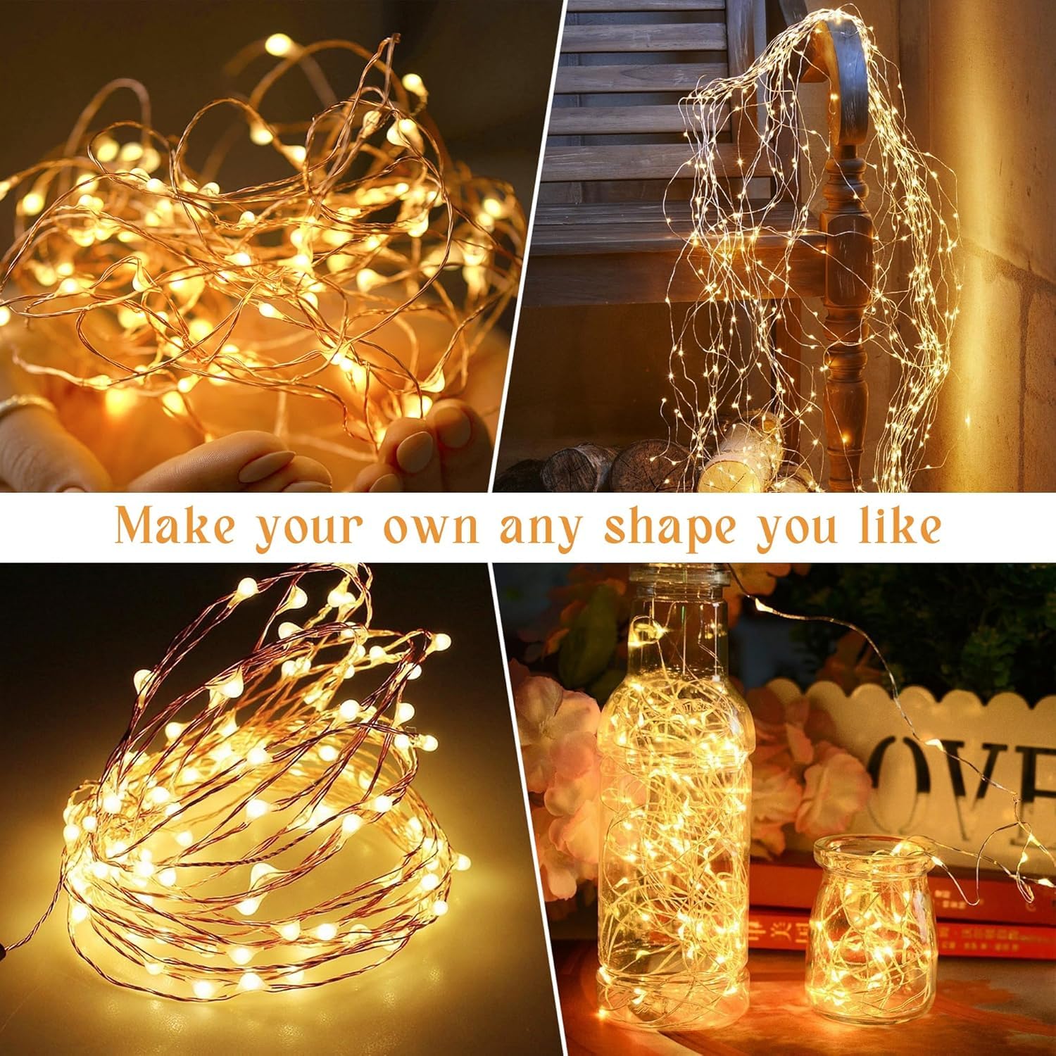 Gesto Solar Fairy String Light Outdoor – 200 LED 72 Feet String Lights With 8 Lighting Modes & 800mAh Battery | Solar-Powered Lights for Home,Patio,Tree,Christmas, Diwali,... 4 Gesto Solar Fairy String Light Outdoor – 200 LED 72 Feet String Lights With 8 Lighting Modes & 800mAh Battery | Solar-Powered Lights for Home,Patio,Tree,Christmas, Diwali,... - Image 4