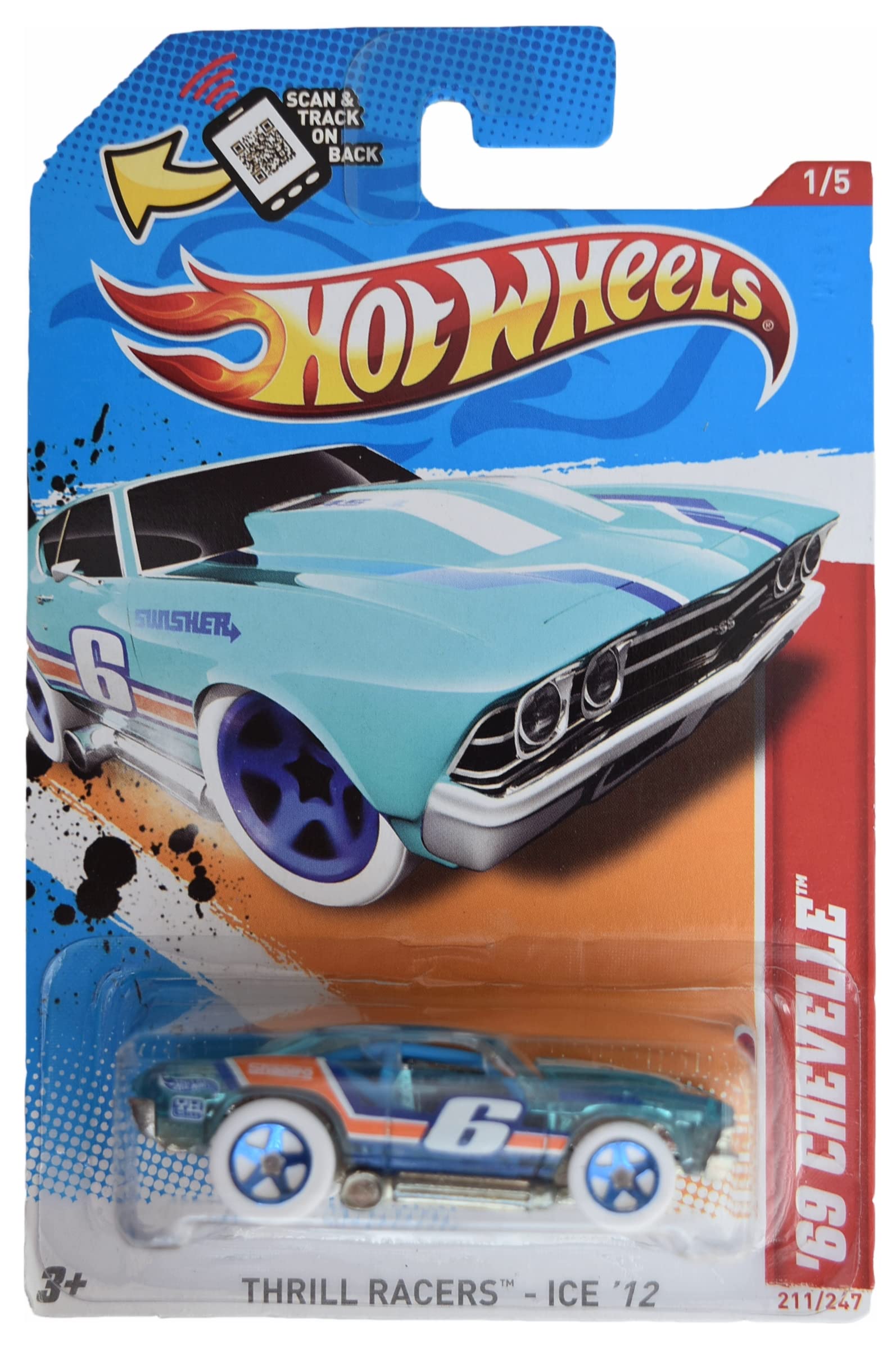 Hot Wheels '69 Chevelle, [Blue] 211/247 Thrill Racers Ice '12 1/5