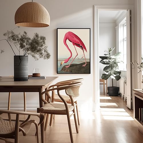 Miniatura 5 de Poster Master Póster vintage de flamenco americano, estampado retro de flamenco rosa, arte de pájaro, regalo para él, ella, amante de los animales,