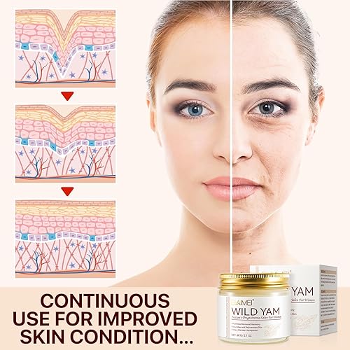 Miniatura 3 de Crema de ñame silvestre para el equilibrio hormonal, crema orgánica natural de ñame silvestre para sofocos, alivio de la menopausia y apoyo