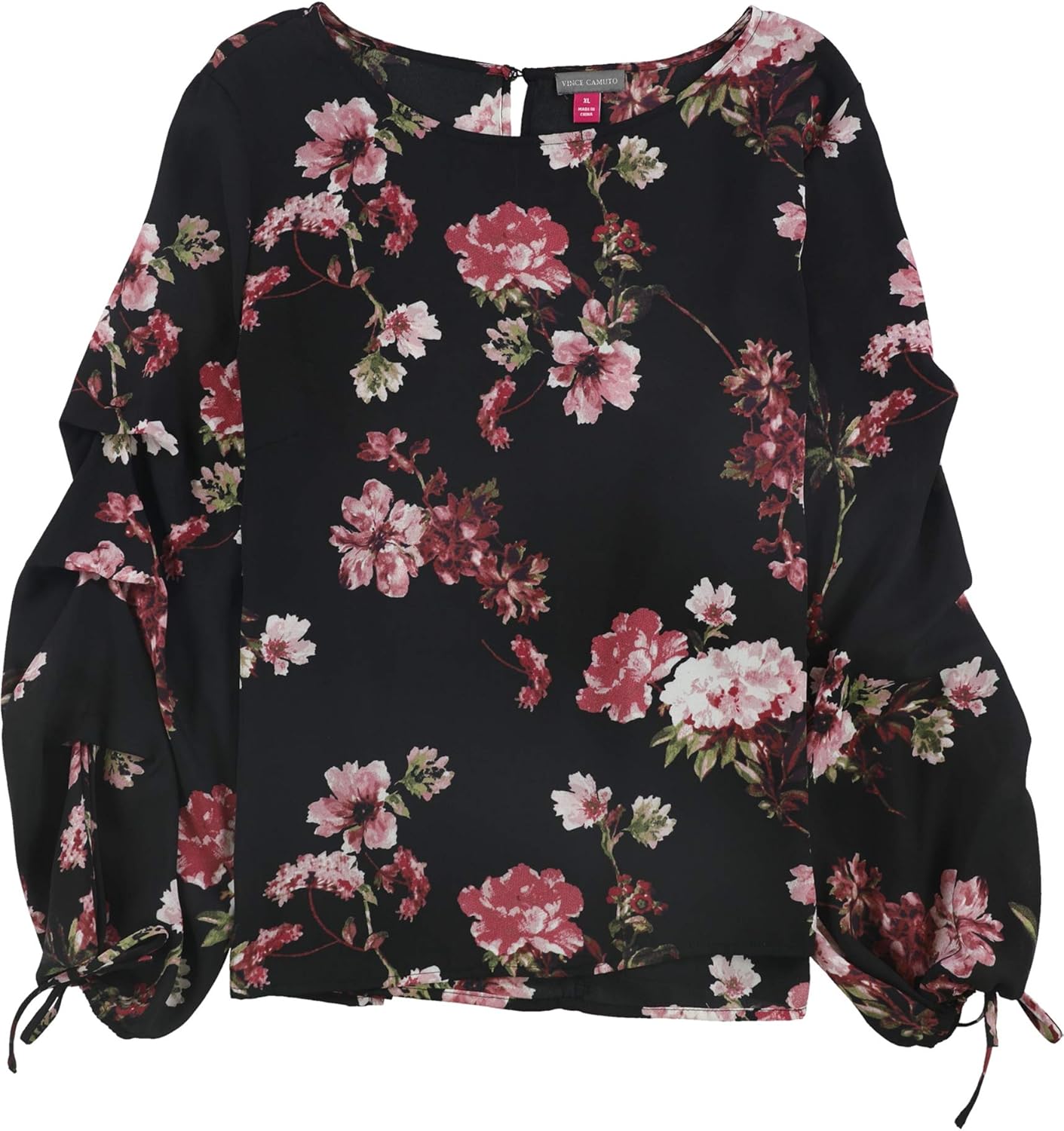 Vince Camuto Womens Tiered Sleeve Pullover Blouse