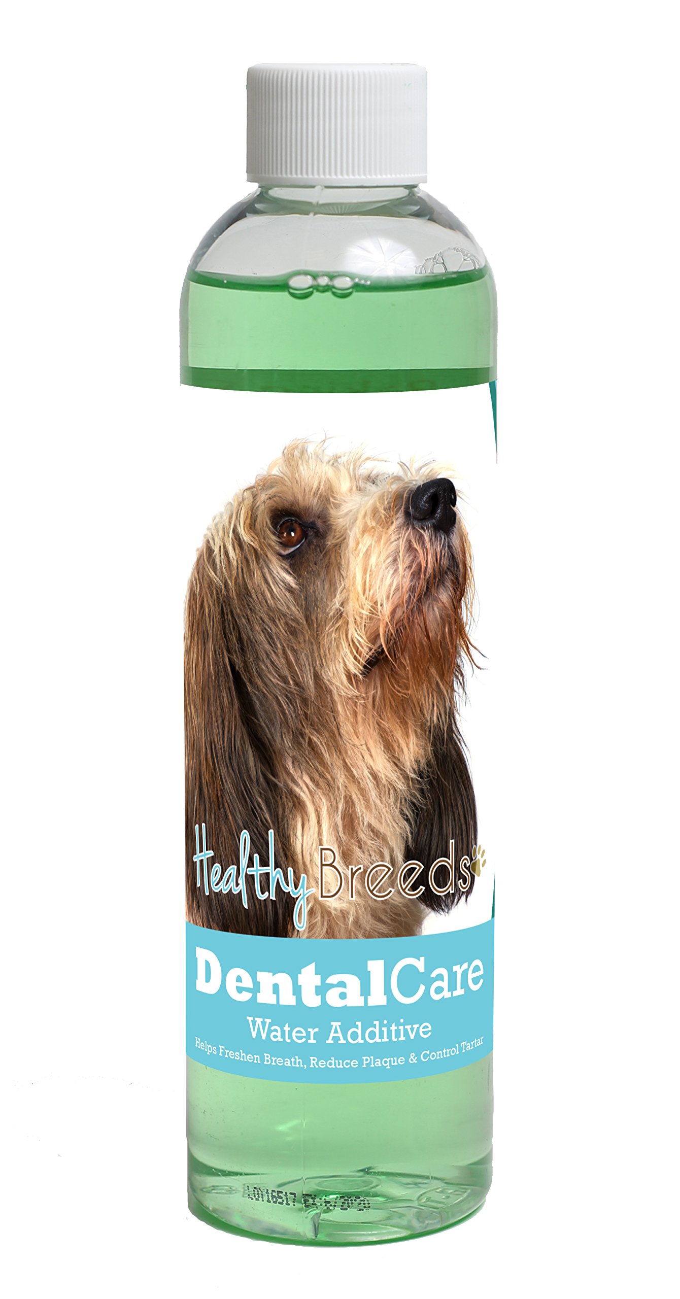 Healthy Breeds Dog Dental Care Water Additive for Petits Bassets Griffons Vendeen - Helps Freshen Breath, Reduce Plaque &amp; Control Tartar - Mint Flavor - 8 oz