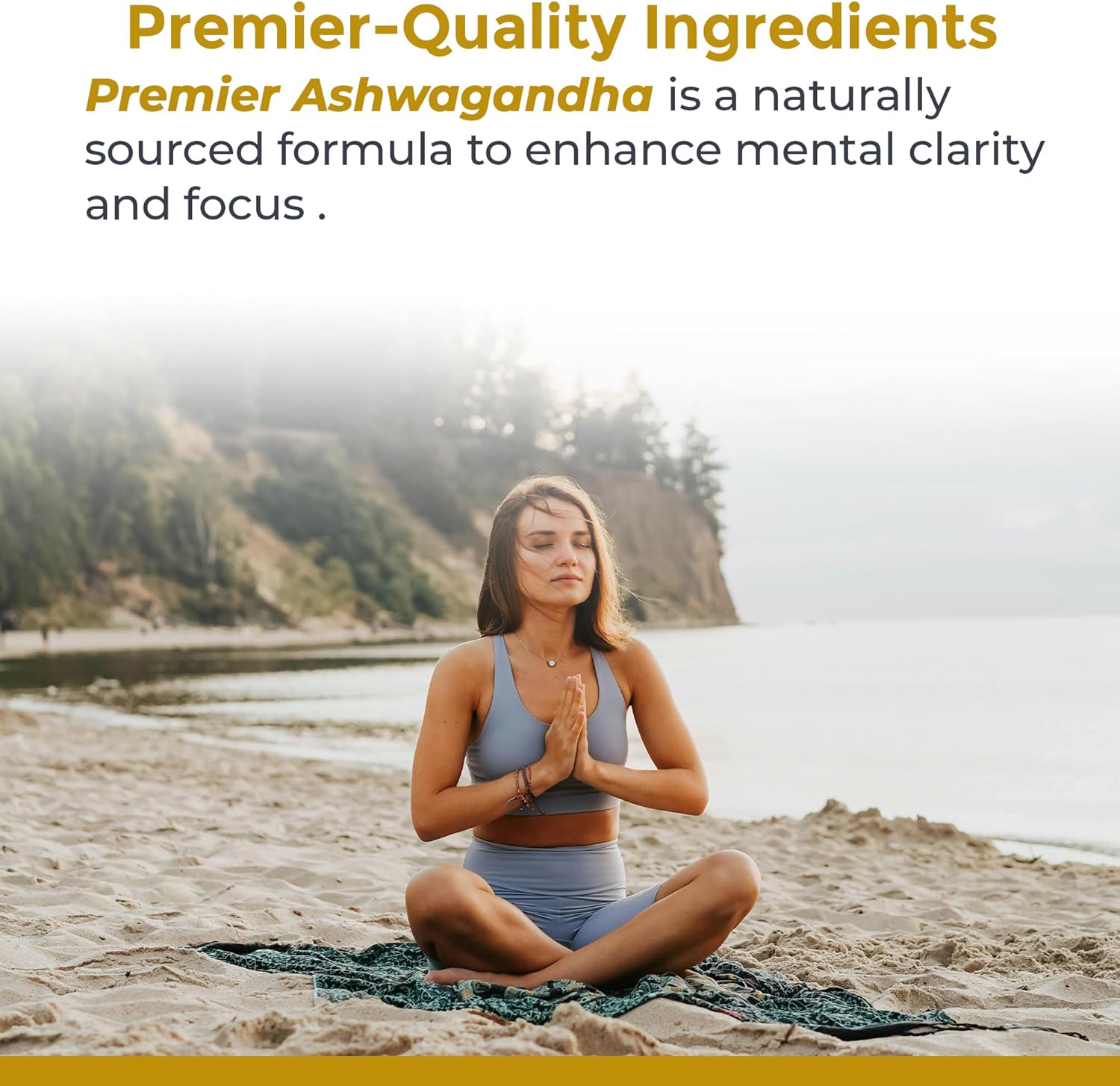 Premier Research Labs Premier Ashwagandha - Pure Supplement for Women & Men with Organic Ashwagandha Root, Herbal Pills for Stress & Sleep Support, Fermented for Absorption - 120 Plant-Based Capsules