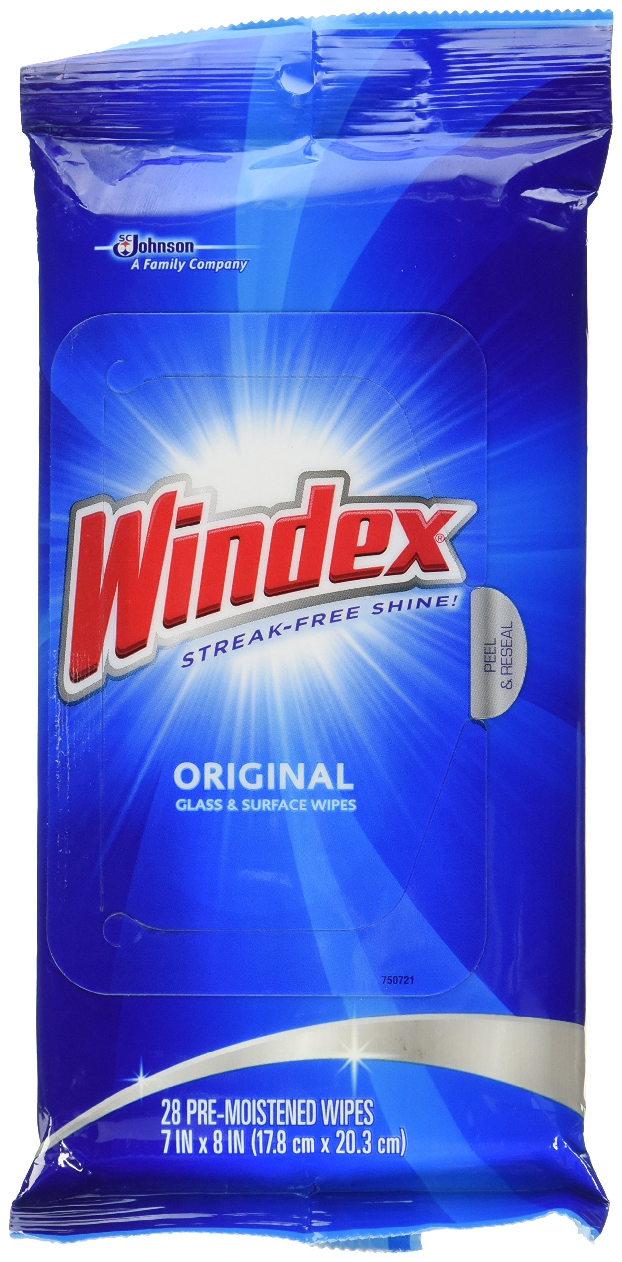 WindexOriginal Glass and Surface Wipes, 28 Count