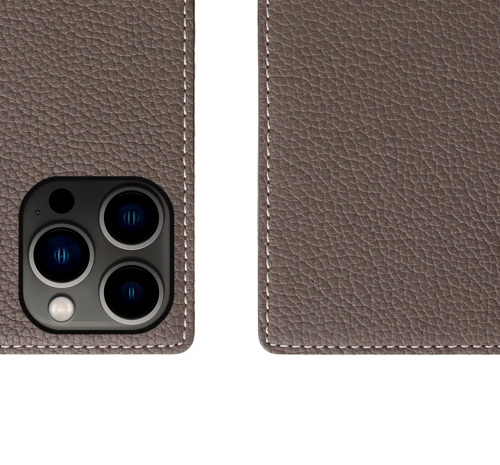 SLG Skórzane etui portfelowe kompatybilne z iPhone 14 Pro Max, D8 skóra licowa z klapką, etui z przegródką na karty z pudełkiem na prezent, ręcznie robione i zaprojektowane dla iPhone'a 14 Pro Max (Etoffe Cream)