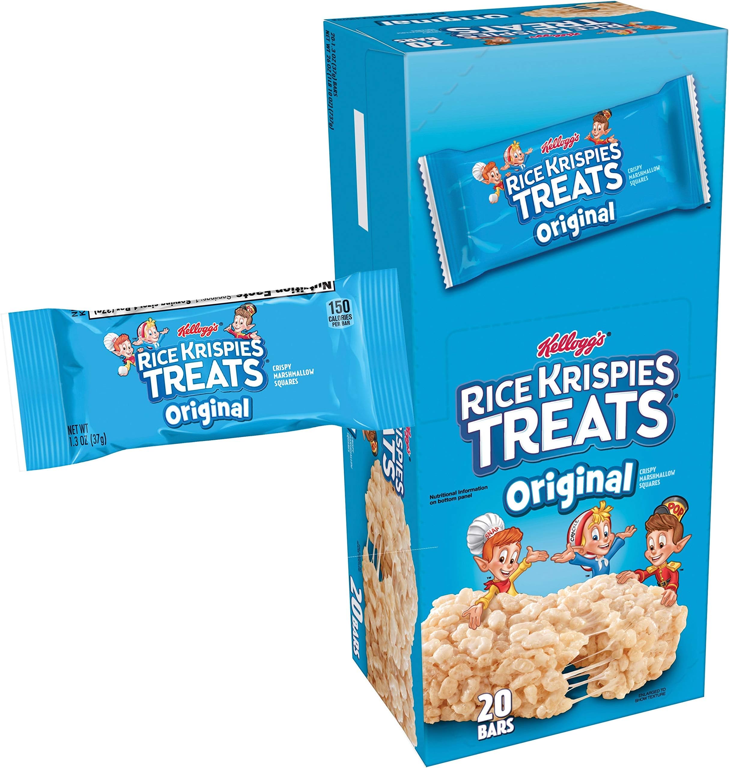 Amazon.com: Kellogg's Rice Krispies Treats 24/1.3 oz. Bars: Breakfast ...