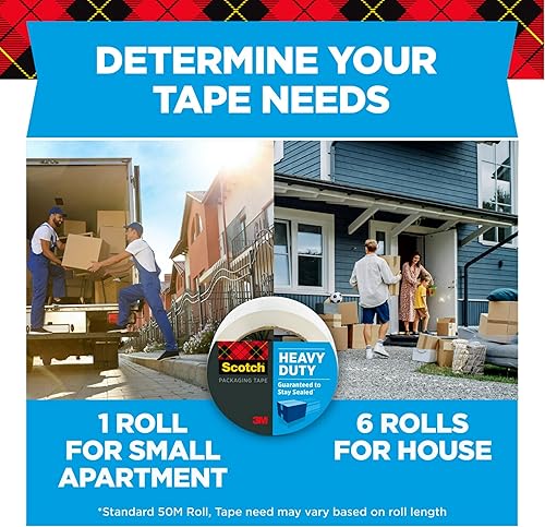 Miniatura 4 de Cinta para embalaje pesado Scotch 188 pulg x 546 yards Transparente