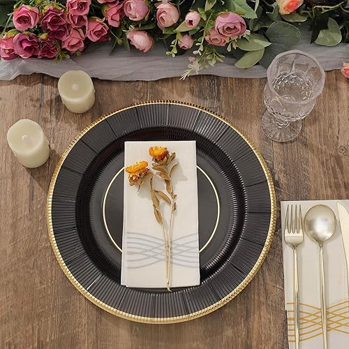 Efavormart - Paquete de 25 placas de carga desechables de papel blanco Sunray de 13 pulgadas