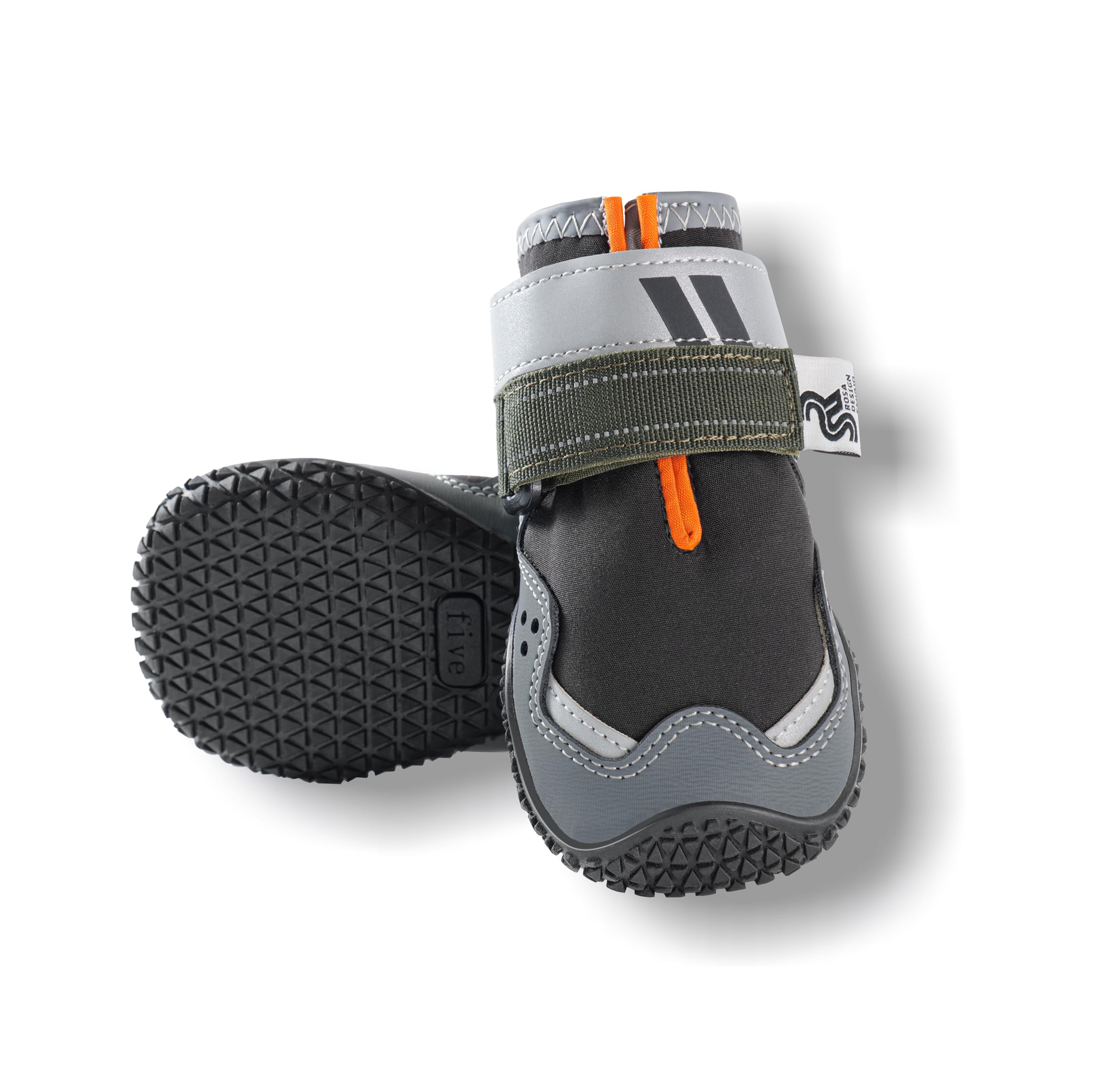 RS Waterproof Dog Shoes for Dogs,Anti-Slip Rubber Dog Booties for Summer hot Pavement,Winter Snow,Dog Boots Paw Protector with Reflective Strap for