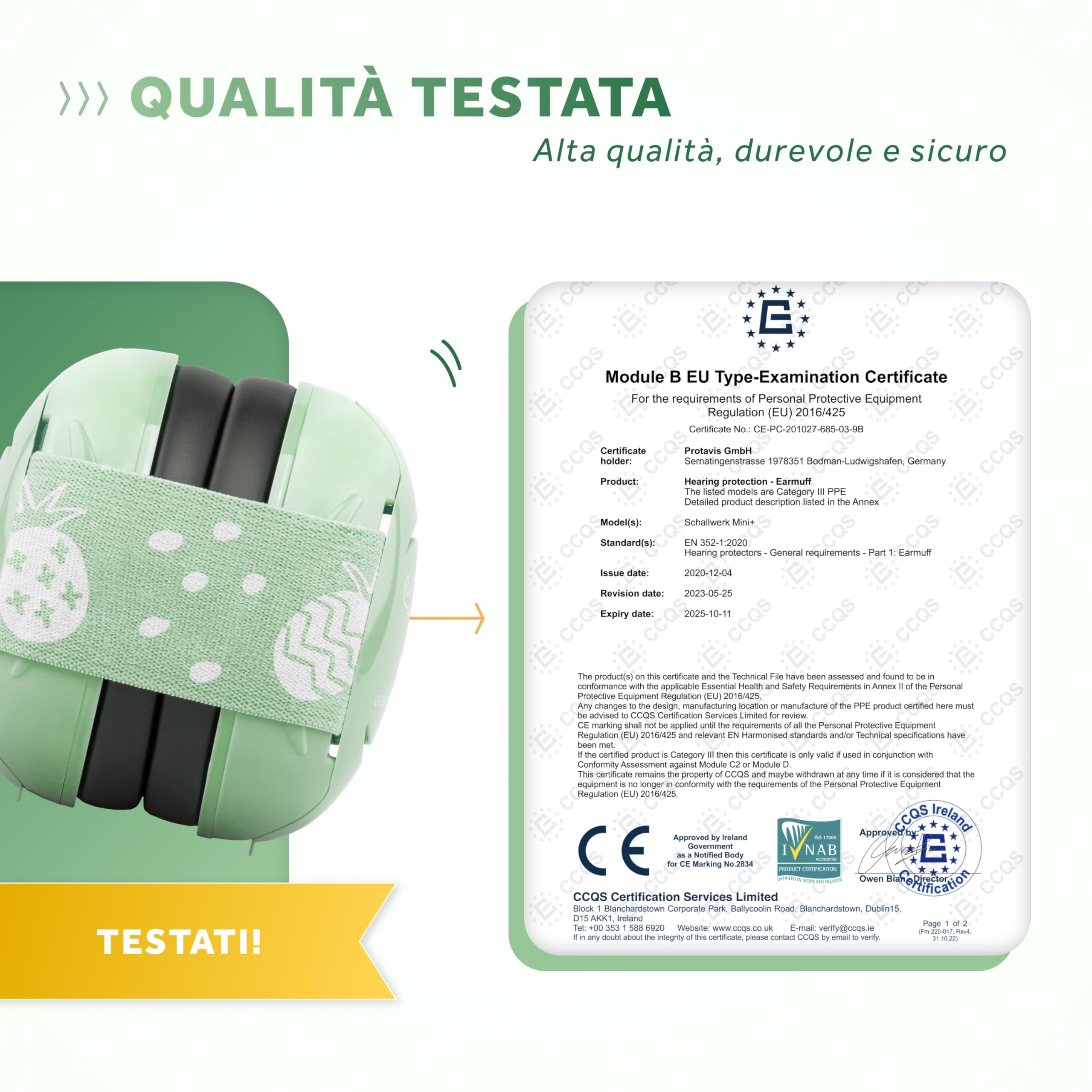Schallwerk ® Mini+ Cuffie Antirumore Bambini - Protezione dell'udito per Bambini e Neonati - Cuffie Neonato Antirumore, Neonato, Bambino, Aereo, Rumore