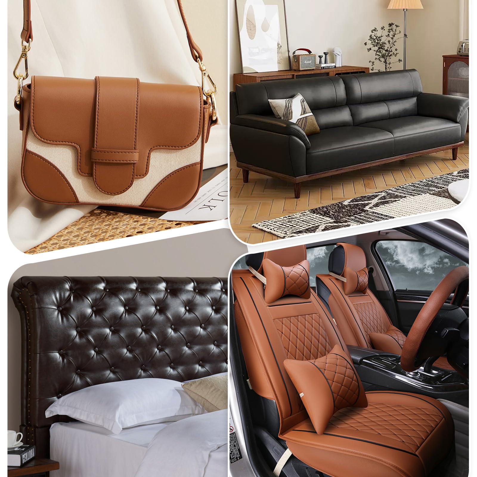 Amazon.com: ANMINY Faux Leather Fabric 54