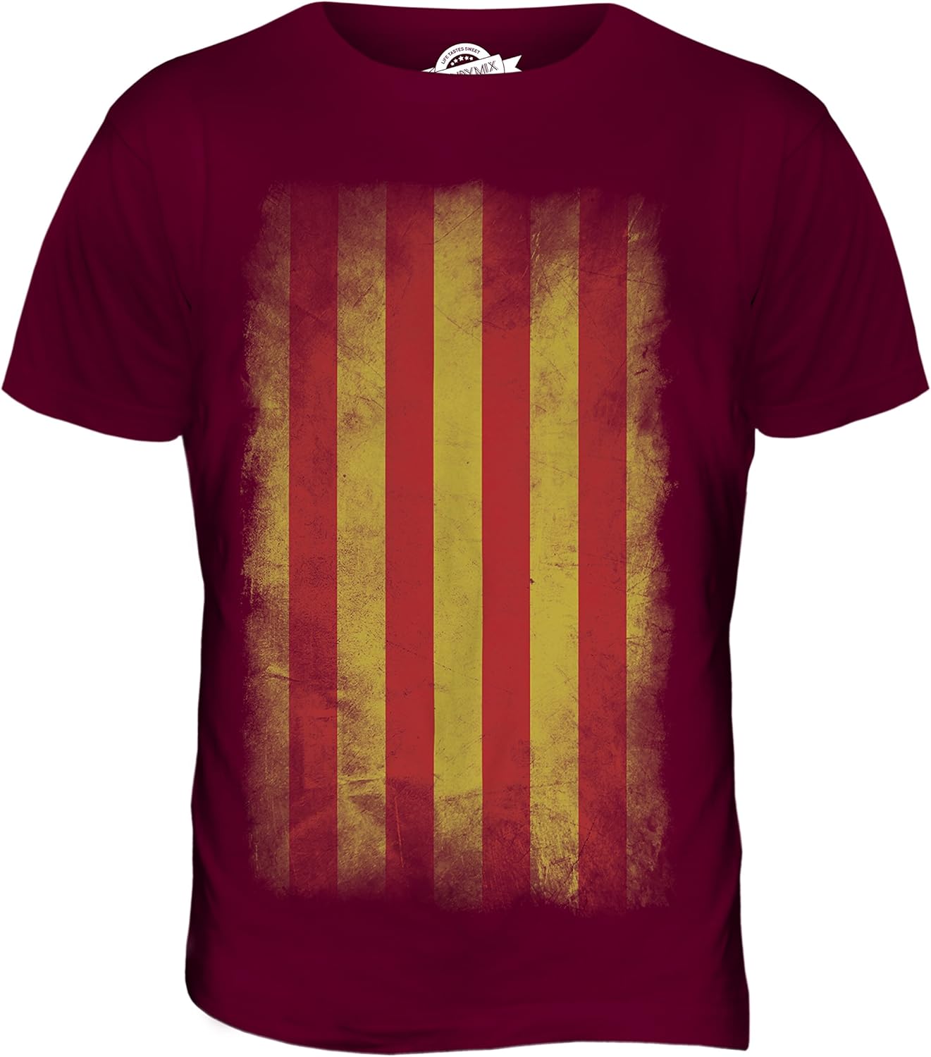 Candymix - Cuba vervaagde vlag - Heren T-shirt, bovenshirt, Oranje, XXL