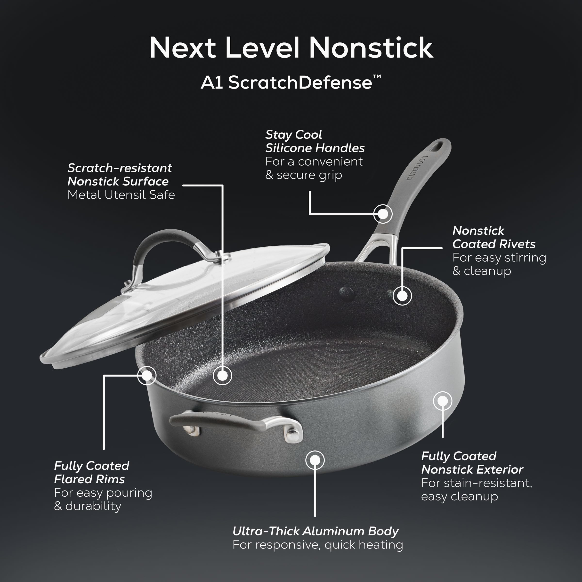 Circulon A1 Sauté Pan - Extreme Nonstick -4