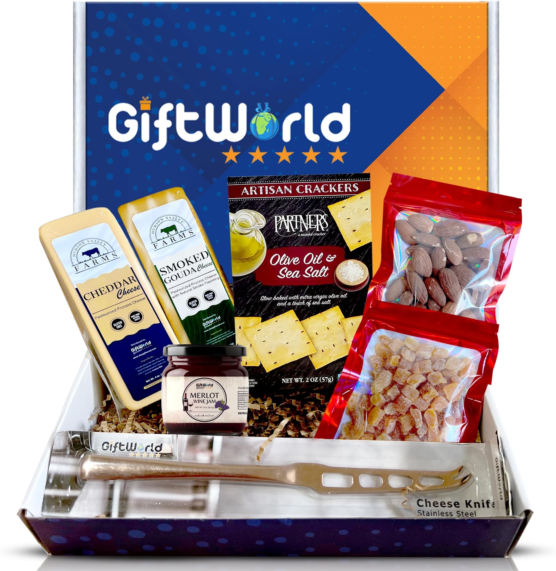 Cheese and Cracker Gift Box Charcuterie Gift Basket