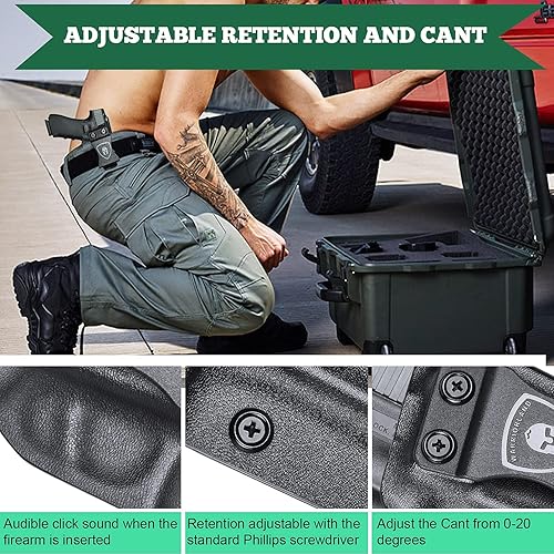 Miniatura 7 de WARRIORLAND Compatible con funda Glock 172231, IWB Kydex Holster Fit G17 Gen 1-5G22 Gen 3-4G31 Gen 3-5 - No compatible con G22 Gen 5, cintura