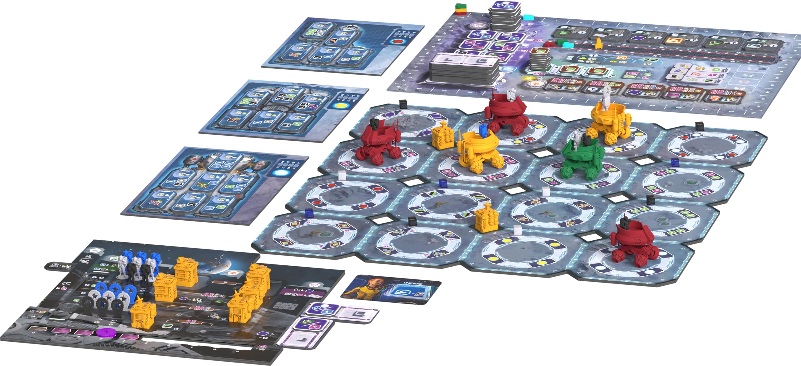 from The Moon – Gesellschaftsspiel – Strategiespiel – 14 Jahre und älter – 1 bis 4 Spieler – Taktisches und Denkspiel – Die Spielbox Blackrock Games