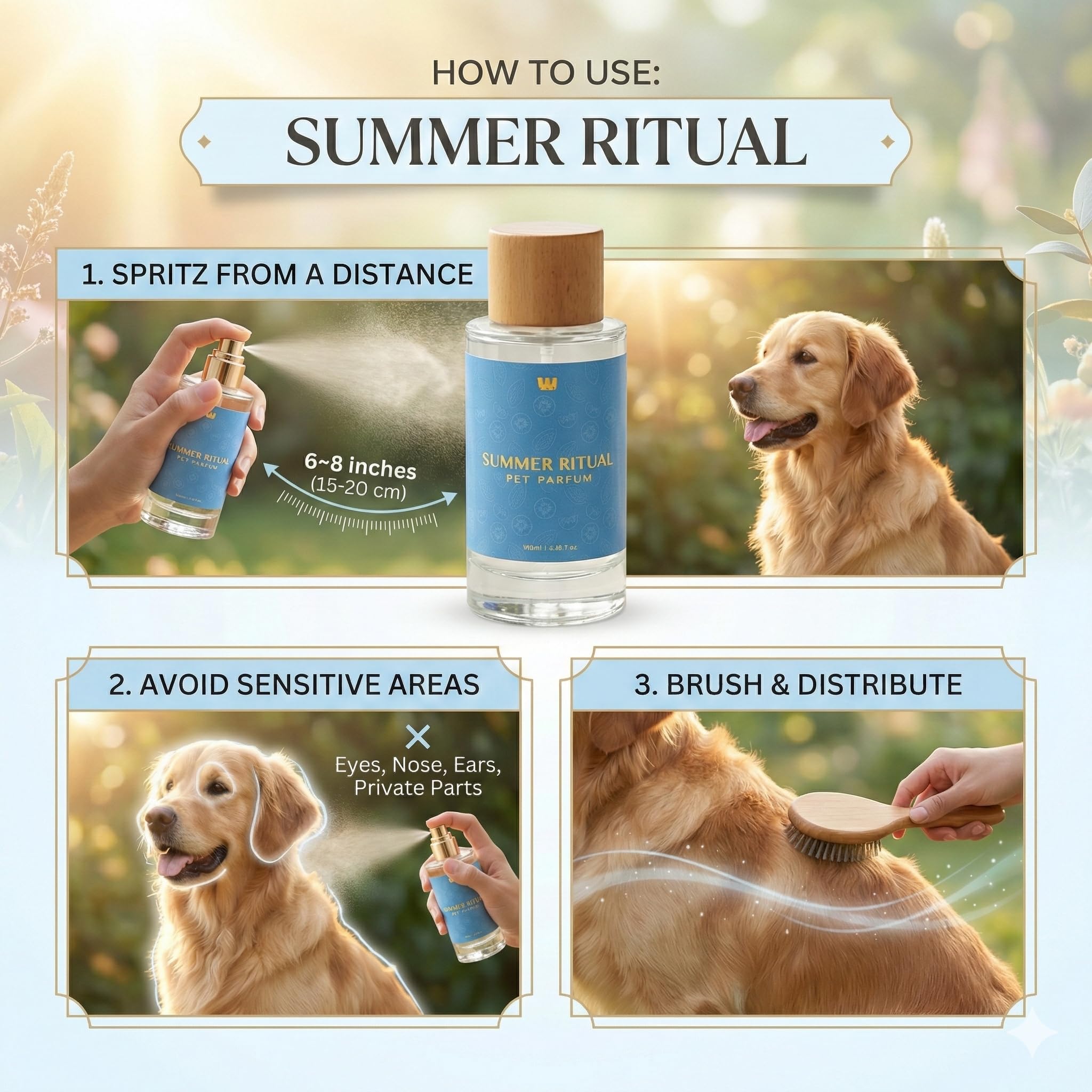 Waggleo Fresh Pet Summer Ritual Body Dog Perfume | Alcohol Free & Odor Remover | Pet Perfume for Dogs & Cats | Dog Perfume Spray Long Lasting | Dogs Perfume Spray & Deodorant Mist | 100 ml 1