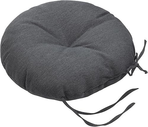 Miniatura 7 de Magpie Fabrics Juego de 2 cojines redondos de 15 pulgadas de asiento con lazos, juego de 2, impermeables, para todo tipo de clima, acolchado de 4