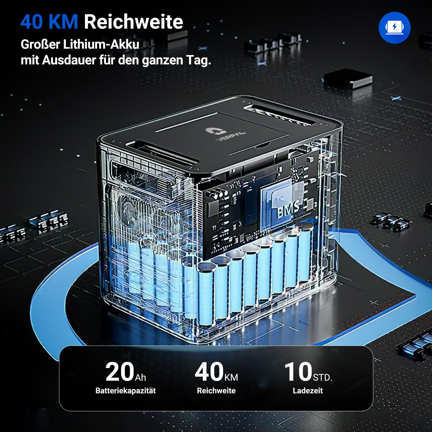 Wefree Elektrischer Rollstuhl Faltbar Leicht, 40 km Reichweite, 500 W Dual-Antrieb, 47 cm Sitzbreite, Kompakt faltbar in 3 Sek., Abnehmbarer Lithium-Akku, Belastbar bis 100KG, für Senioren