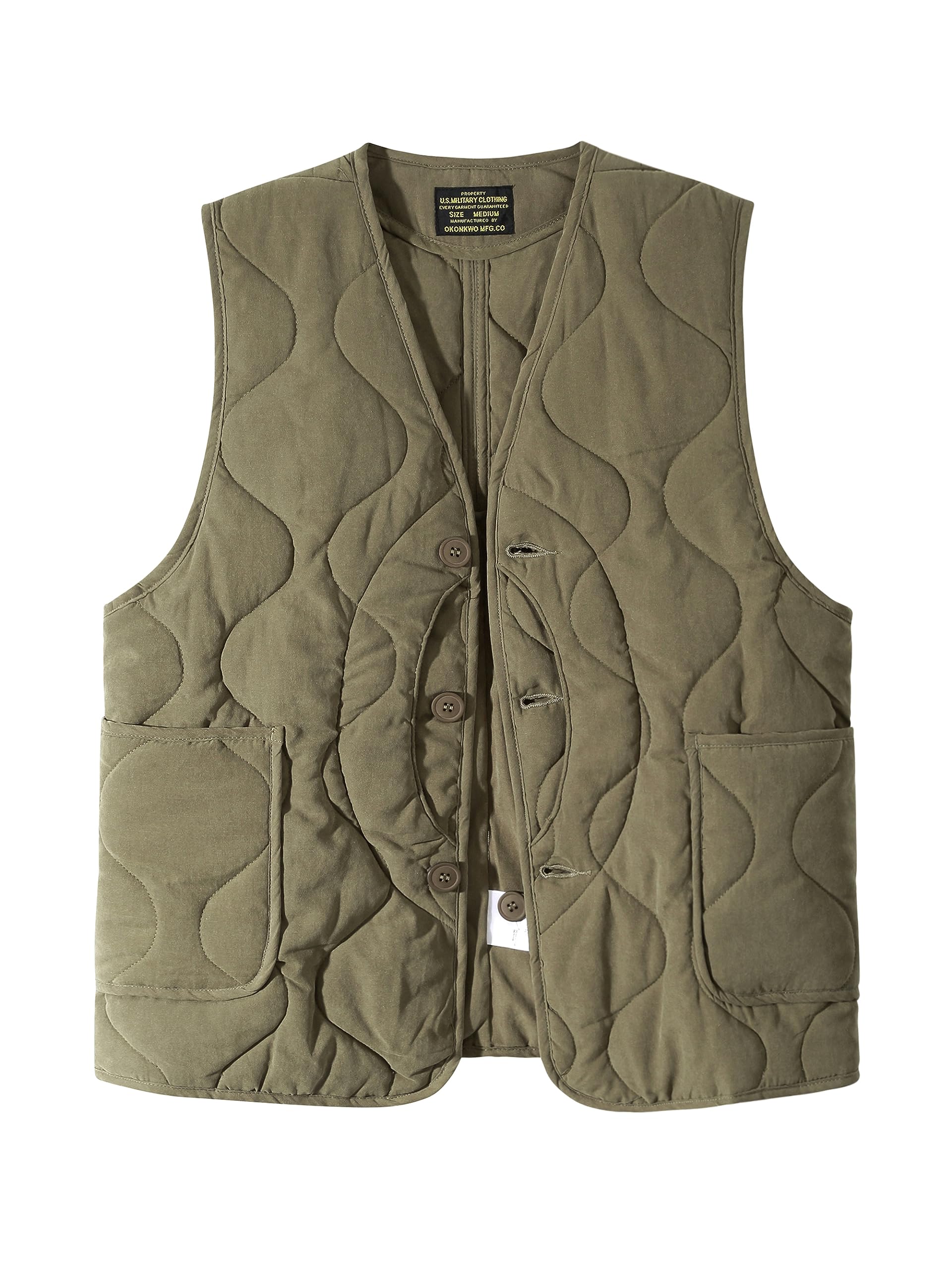 Amazon | [§NN∞NORMEN] キルティングベスト メンズ用 レトロ