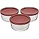 Anchor Hocking 4 Cup Food Storage Containers with Red Lids (3)