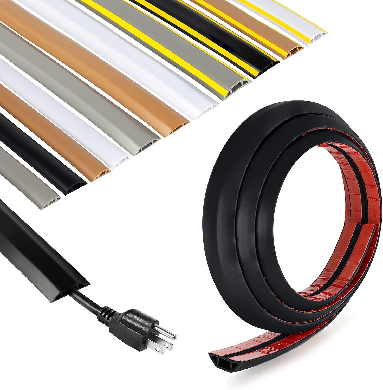 Rubber Bond Cord Cover Floor Cable Protector Strong Self Adhesive Floor Cord