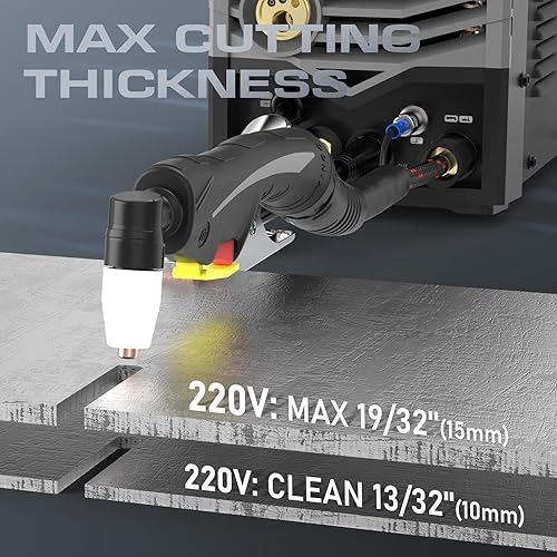 Miniatura 4 de Cortador de plasma 5 en 1 y soldador combinado, CUT/TIG/MIG/Flux MIG/MMA, cortador de plasma 50A, TIG y MIG de 200 A, soldador STICK de 180 A