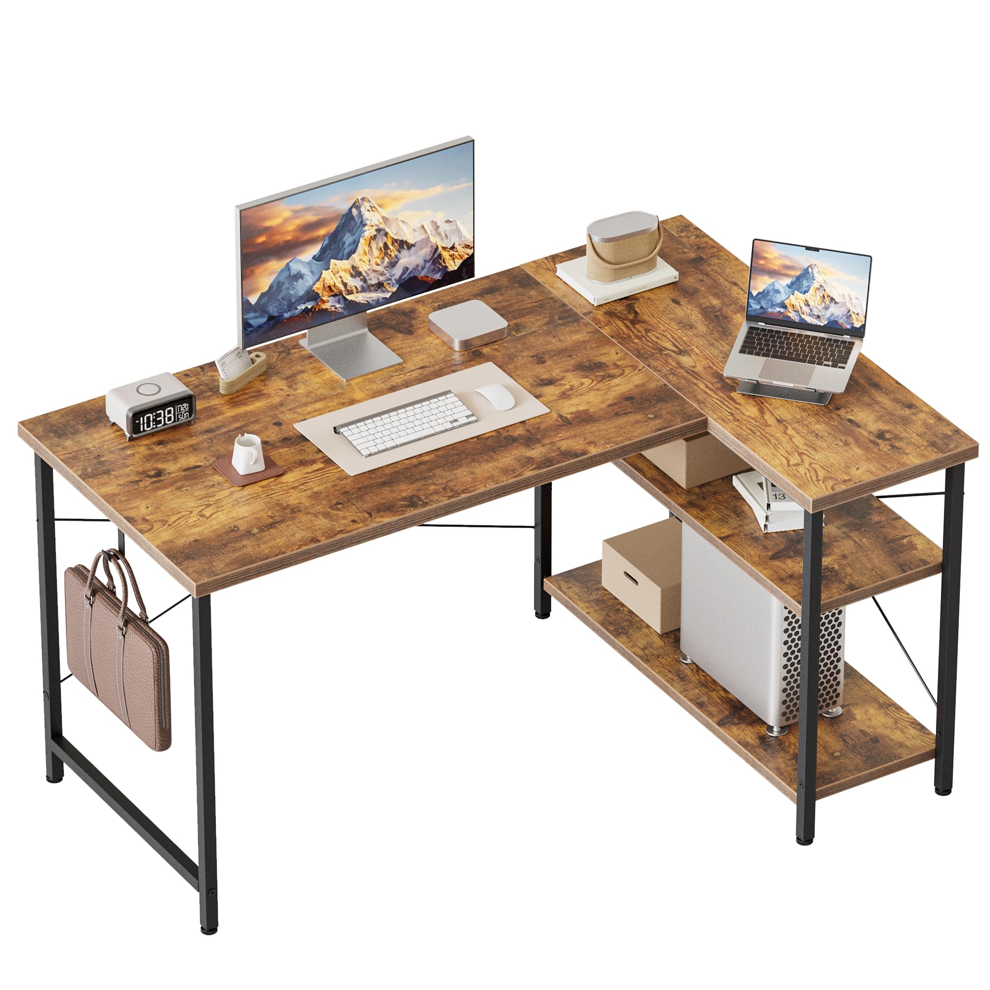 Amazon.com: Mericonia Small L Shaped Computer Desk, Reversible