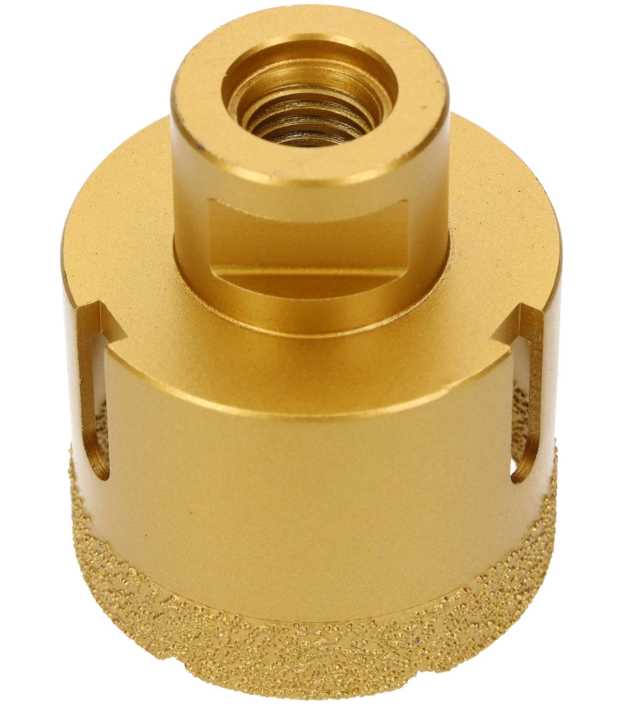 KOTARBAU® Broca de Diamante con Rosca M14, 51mm, Abridor de Agujeros para baldosas, Azulejos, cerámica, mármol, Broca diamantada, Brocas de Diamante, Corona de Diamante para taladrar en seco