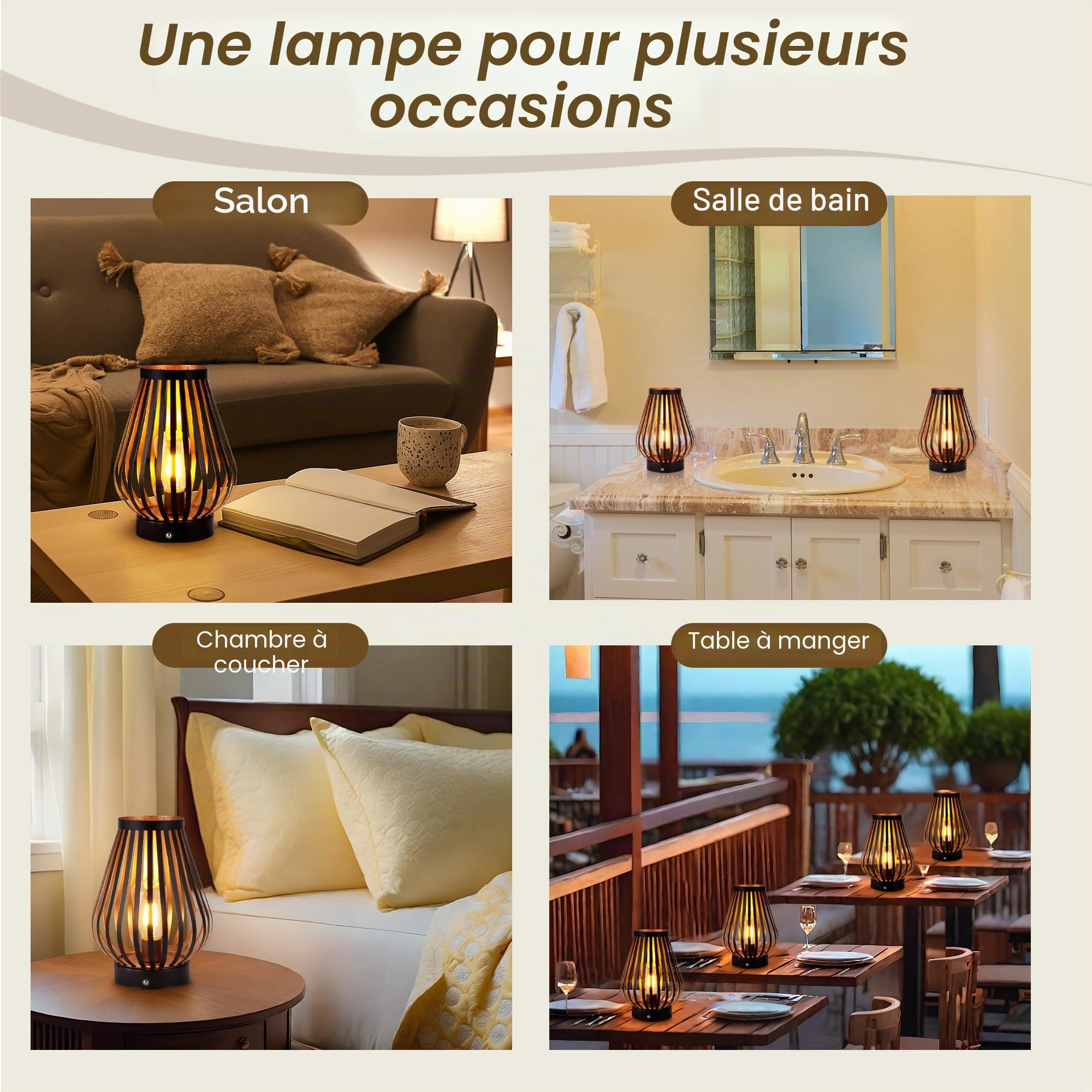 JHY DESIGN metal cage LED lanterne 20cm de hauteur alimenté par batterie sans fil LED edison ampoule de style parfait pour la fête de mariage événement patio intérieur extérieur décoration de Noël