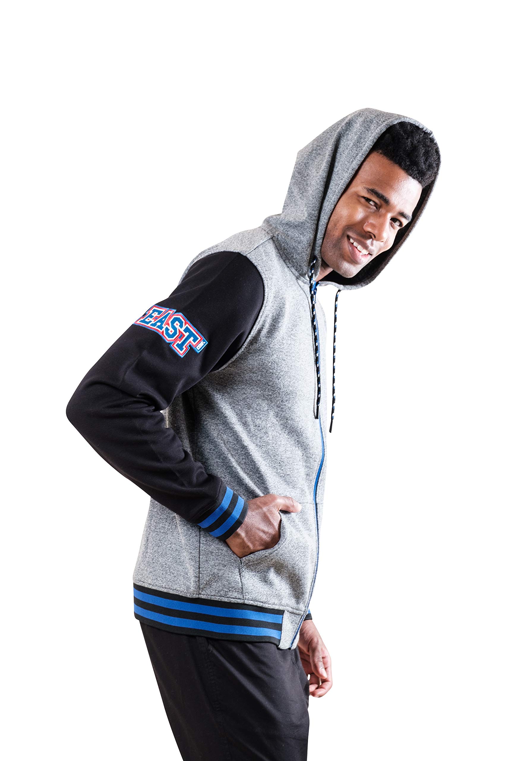 Ultra Game Men's Standard Full Zip Fleece Hoodie Letterman Varsity Jacket, Team Color, L