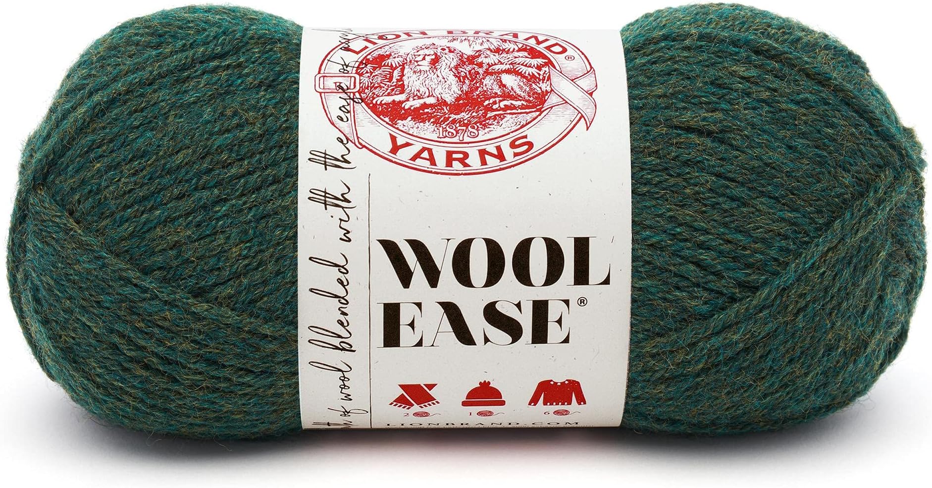 Lion Brand Wool-Ease Yarn (180) Forest Green Heather