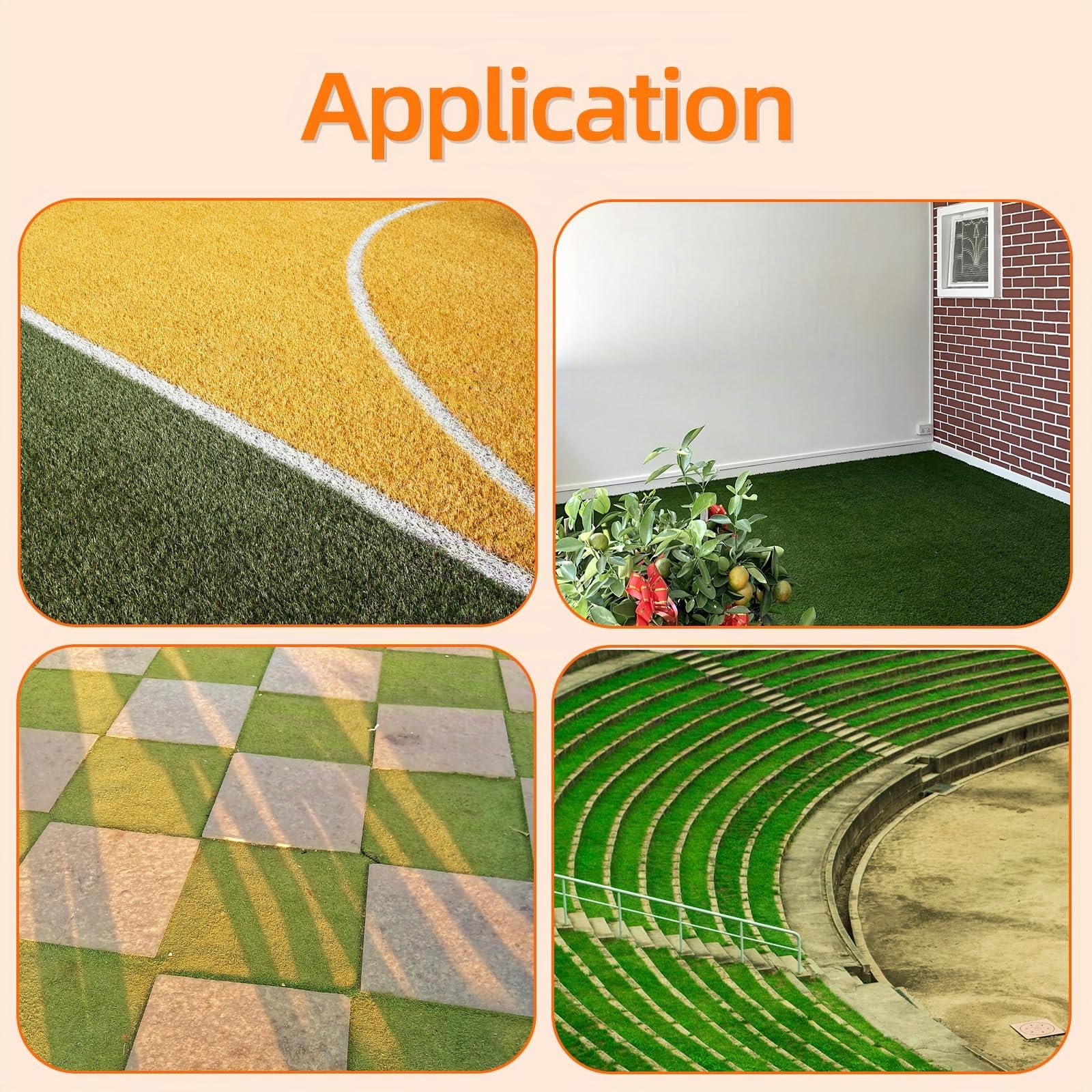 QILIMA Ruban de Gazon Artificiel Ruban de Joint de pelouse synthétique Auto-adhésif pour connecter des Tapis de Tapis de Gazon Vert pour connecter de Faux d'herbe (15CM X 15M)