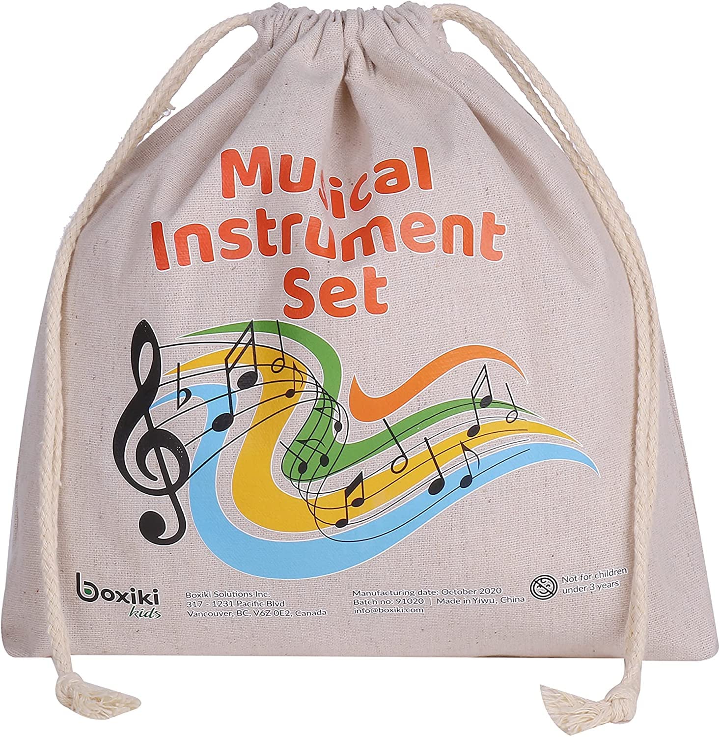 Strumenti Musicali Bambini 16 pezzi di Boxiki Kids, Ritmo e Giocattoli Musicali Compreso Legnetti Musicali, Shaker, Tamburello, Campanelli da Polso e Maracas per Bambini da 1 a 3 Anni