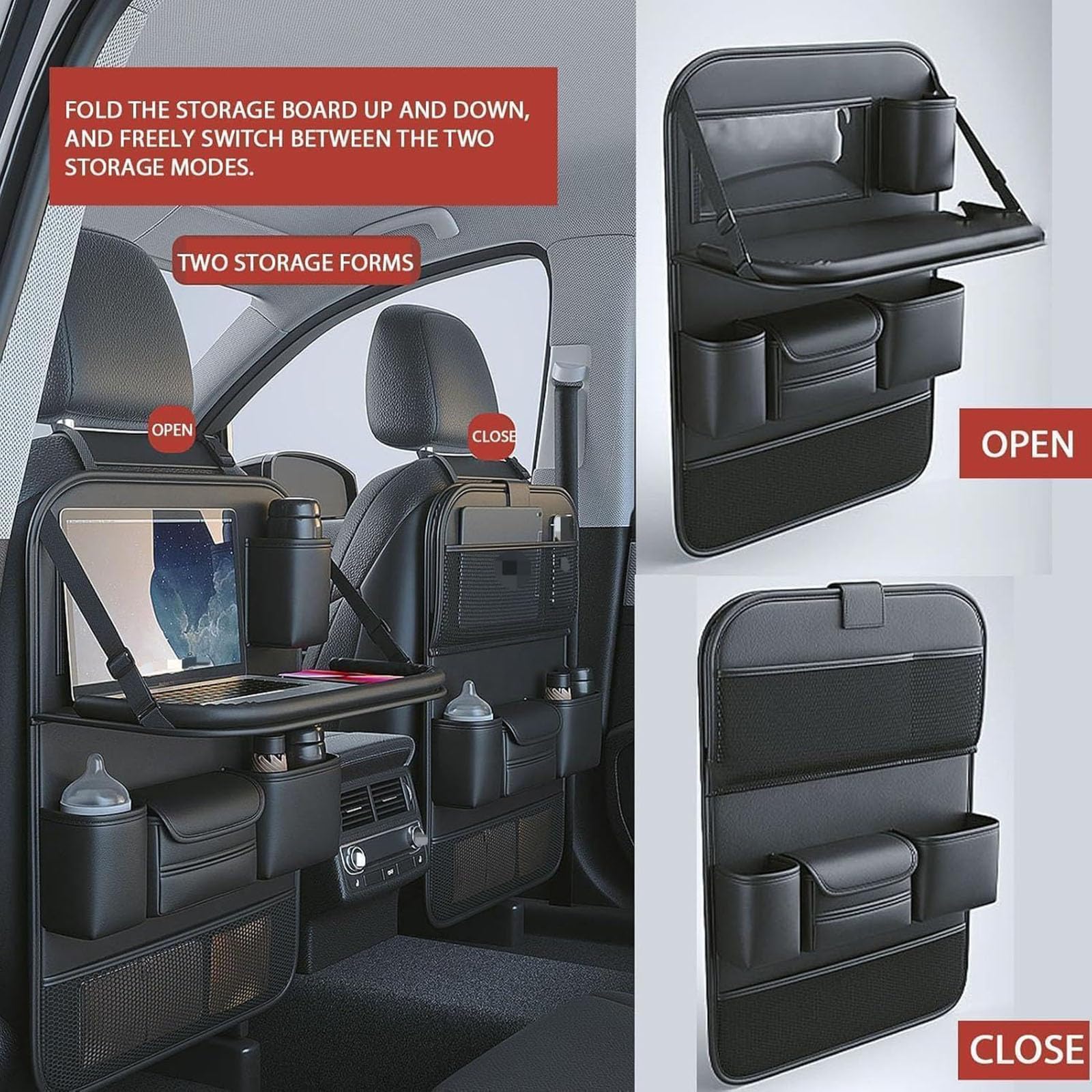 Autorücksitz-Organizer, für Ford Tourneo Courier I MPV 2014-2023 2024 2025 Auto Rücksitz Kofferraumtasche mit mehrere Taschen Verstellbarem Riemen Fahrzeugzubehör