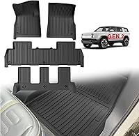 Vista 9 de BestEvMod para Rivian R1S - Tapete de maletero todo clima, accesorios de protección, forro de carga 3D de material TPE compatible con Rivian R1S