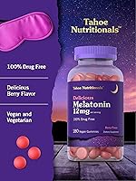 Vista 4 de Carlyle Tahoe Nutritionals - Gomitas de melatonina de 12 mg 180 unidades Gomitas con sabor a bayas Suplemento sin medicamentos Veganas, sin